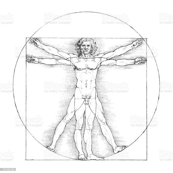Homme de Vitruve par Léonard de Vinci